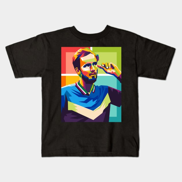 daniil medvedev Kids T-Shirt by cool pop art house